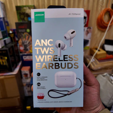 JR T03S Pro Wireless Earbuds with ANC | Bluetooth 5.2, Noise Cancellation, TWS, Wireless Charging